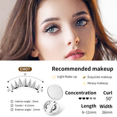 Magnetic False Eyelashes Set with Applicator